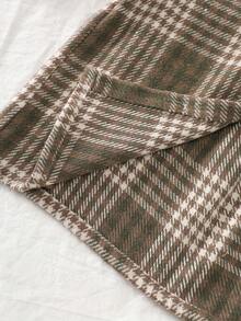 2pcs Boys Casual Plaid Long Sleeve Button-Up Shirt Jacket + Corduroy Solid Color Cargo Pants/Sweatpants Set, Boys Spring Autumn Outfit