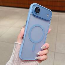 Ốp lưng chống sốc trong suốt từ tính sang trọng tương thích với iPhone 17 Pro Max 17 Air 16 16e 15 14 Plus 12 13 11 Pro Max có sạc không dây - Đỉnh xa màu xanh - Xem 5