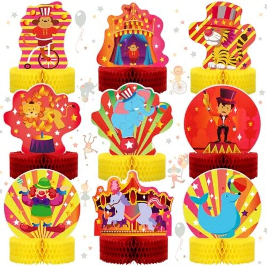 Circus versiering slingers en decoraties voor een kinderfeestje
