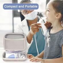Fukumi Carrying Case For Portable Nebulizer, Travel Medical Bag, Hard Emergency Medical Bag For Inhaler Spacer Case For Kids And Adults, Masks, Asthma Accessories Case For Medicin (B-Grey) - 黑色 - 查看 5