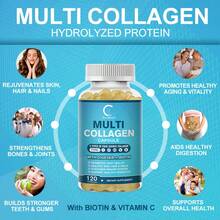 B BEWORTHS BEWORTHS Multi-Collagen Capsules (120 Capsules Per Bottle) | Colageno Para Mujer | Type I,II,III,V,X Hydrolyzed Peptides | Supports Skin Health, Joint Mobility, Hair, Digestive, Gut & Cardiovascular Health, Sleep, Stress Relief | Non-GMO Verified - New 120 tablets - 查看 2