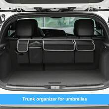 Organizador de maletero de coche SUV, bolsa de almacenamiento para asiento trasero, organizador colgante para camión SUV MPV con múltiples bolsillos, organizador duradero para asiento trasero - 1 pieza - Ver 4