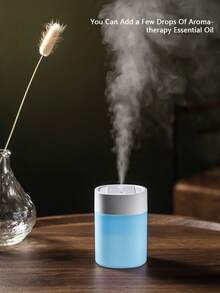 1 Stück Aroma Diffuser mit farbwechselndem Licht, tragbare USB-betriebene Nachtbeleuchtung, Luftbefeuchter für Zuhause, Büro, Schlafzimmer, Auto, leise Tischlampe mit Farbwechsel