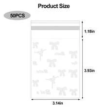 50个/100个礼品袋；礼品包装用品；礼品包装袋印刷自粘袋小卡片OPP包装袋简易透明包装自封袋 - 彩色 - 查看 4