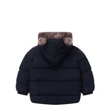 Young Boy Reversible 3D Ear Decor Letter Print Cute Hoodie Jacket