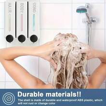 300ml Wall-Mounted Soap Dispenser, Manual Soap Dispenser, Shampoo, Body Wash, Soap Dispenser, Hand Wash Bathroom Container, Bathroom, Hotel, Kitchen Container, Bathroom Storage And Organization - Multicolor - View 8