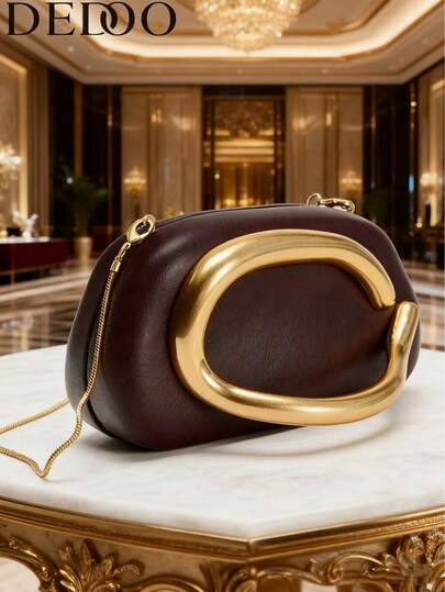 Dedoo Vinröd kuvertväska i PU-läder - Perfekt för alla hjärtans dag, bekväm och trendig, snygg handväska, personlig present, måste-ha-accessoar 2025, distinkt stil lämplig för olika tillfällen, lyxig kvalitet, överkomligt pris