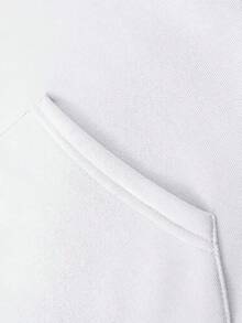 Sudadera con Capucha Estampada de Moda - [Blanco] - Ver 3