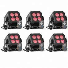 SEBRUANC 60W Par Light 4 RGB LED With Remote Control DMX512 Sound Control Stage Lighting Equipment For Christmas Decor Carnival Party Wedding Musical Show Club Bar KTV DJ Disco - 6 PCS - View 9