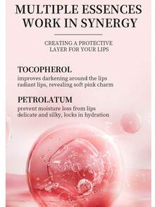 3g Plant-Based Lip Balm, Nourishing & Plumping, Available In Watermelon/Honey/Coconut/Peach Flavors, Moisturizing, Repairing Dry, Chapped Lips, Fading Lip Lines, Daily Lip Care - Multicolor - View 7