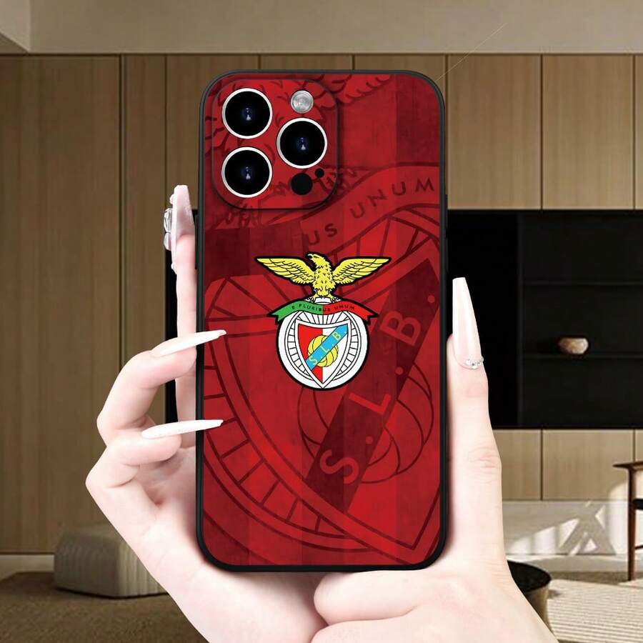 Simple Benfica Football Club Official Phone Wallpaper Print All-Black Phone Case For Phone17 Pro MAX/11/12/13/14/15/15 Pro/15 Plus/15 Pro Max/X/XS Max/XR/11 Pro/12 Pro/13 Pro/14 Pro/12 Mini/13 Mini/11 Pro Max/12 Pro Max/13 Pro Max/14 Pro Max/14 Plus/6/6s/6 Plus/7/8/16 Pro/16 Plus/16 Pro Max Galaxy A54/A14/A12/A13/A15/A32/A33/A24/A52S/S20/S21/S22/S23/S24/S23 Plus/S24 Ultra/S25/A15/A33/A23 Android Phone Case, Essential For Daily Commuting, MagSafe Support, Less Yellowing, Halloween Gift, Virgin Mary Day Sticker, Independence Day Gift, Christmas Wallpaper, Valentine's Day Gift, Birthday Gift For Friends And Family - 黑色 - 查看 1