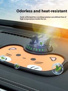 YITUMU Supporto per telefono auto con design carino a forma di gatto, rotazione a 360°, tappetino antiscivolo multifunzionale in silicone per cruscotto, accessorio universale per interni auto