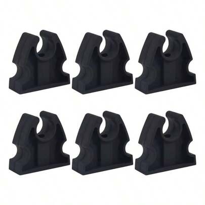 Rubber Pole Light Storage Clips Boat To Hold 34 Inches Poles, Versatile Black Clips Marine Organization Boat Accessories