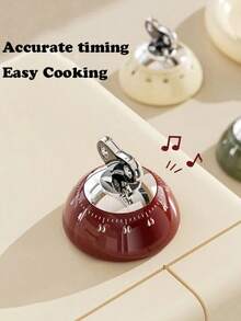 1pc Magnetic Kitchen Timer - Precision Countdown Timer With Strong Adhesive, Mechanical Desktop/Fridge Timer For Cooking, Baking & Studying (Easy-Read Dial) - Multicolor - View 1