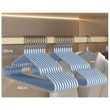 10pcs/20pcs/30pcs/100pcs Stainless Steel Plastic-Dipped Clothes Hangers, Traceless Anti-Shoulder Corner Thickened Clothes Drying Racks, Clothes Drying Racks With Shoulder Grooves, Durable And Space-Saving Clothes Hangers Suitable For Autumn Home Decoration, Bedroom Decoration, And Room Decoration.