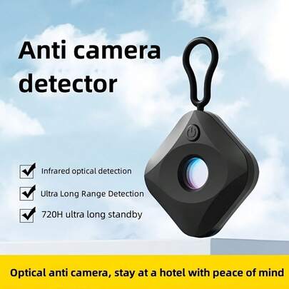 1pc Anti-Spy Detector, Equipped With Infrared Sensor & Hidden Detector - Dual Mode (Remote & Motion Detection), 720° Long-Range Detection, No Power Needed, Compact & Lightweight Design, 24/7 Monitoring, Suitable For Home/Office/Hotel Security, Compatible With Smartphones/Tablets (No Signal Required) - Ideal Anti-Espionage Surveillance Device