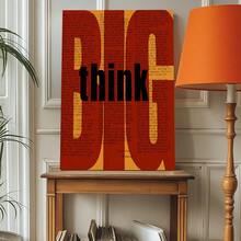 1pc Framed "Think Big" Art, Ideal For Home Offices Or Motivational Spaces, Perfect For Ambitious Individuals, Wall Arts, Posters For Bars, Restaurants, Cafes Pubs, Room, Room Decoration - 彩色 - 查看 6