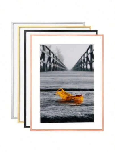 Modern Thin Aluminum Photo Frame 30x40cm A4 40x60cm , Frameless Feeling Metal Picture Frame, Slim Narrow Border Rust-Resistant Metal Frame For Posters, Canvas & Certificates , Modern Home,Wedding Photo Display, Studio Wall Art, Corporate Award Frame Office Gallery Decor (Gold/Silver/Rose Gold/Black)
