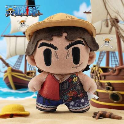  1 件 Netflix 官方授权产品卡通风格海贼王真人版索隆/娜美/路飞毛绒玩具缓解压力枕头用于卧室装饰一份酷炫温馨的礼物柔软蓬松动漫迷必备万圣节和圣诞节的绝佳礼物