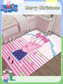 1 pieza Alfombra de piso con diseño de Peppa Pig, decoración lavable para fiestas con buenos amigos, el mejor regalo para días festivos, decoración para ambiente de fiesta, decoración de habitación perfecta, regalos de Navidad, San Valentín, regalos ideales para amigos, adecuados para celebraciones de cumpleaños, recuerdos para mujeres, estética linda, regalos y decoraciones de San Valentín, decoración del hogar