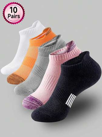 Unisex Sports & Running Socks With Cushion, Moisture-Wicking, Low-Cut, Multi-Color, Suitable For Men And Women Daily Wear