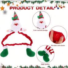 1 Pack Christmas Computer Monitor Border Cover TV Monitor Cover Elastic Laptop Computer Cover Santa Claus Elk Monitor Border Cover For Xmas Home Office Computer Decoration, Christmas - View 6