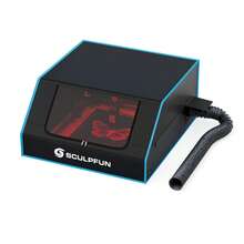 SCULPFUN B1 rök- och brandskyddsbox med fläkt för laserskärmaskin, damm- och ljudisolering, enkel installation - Svart - Visa 6