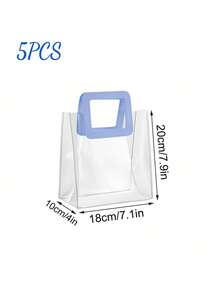 10/5 pièces - Sac cadeau en PVC transparent épaissi, boîte à bonbons de mariage, sac cadeau, sac à lunch, sac cadeau de Noël, sac cadeau de la Saint-Valentin, sac cadeau de mariage, sac cadeau de demoiselle d'honneur, sac de magasin de bijoux, sac cadeau de demoiselle d'honneur, sac d'emballage cadeau, sac de shopping de vêtements, sac à main mignon, sac à main
