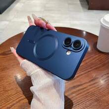 Metal Finish Soft Phone Case Compatible With Iphone 17 17 Air 17 Pro 17 Pro Max, Featuring Scratch-Resistant, Shock-Absorbing Full Camera Protection In An Ultra-Thin Design, Compatible With Iphone 13 11 16 Pro Max 15 14 12 16e - Navy Blue - View 5