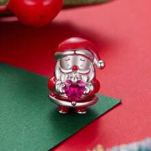 bamoer Accesorios de cuentas de Bamoe Charm Navidad Lindo Viento Cuentas Árbol de Navidad Muñeco de Nieve DIY Pulsera Cuentas Europeas y Americanas Campana de Navidad Cuentas de Plata S925 Joyería de Mujer