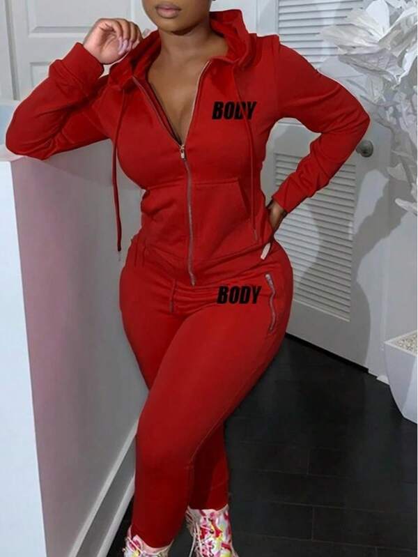 Hoodie And Sweatpants Set For Women Comfortable Sportswear Casual Daily Wear Fall New Arrival Outfit,Conjuntos De 2 Piezas Para Mujer,Trajes Elegantes De Mujer