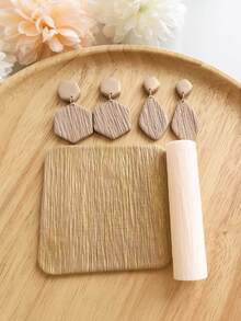 Polymer Clay Texture Rolling Pin, Floral Embossing Polymer Clay Texture Rolling Pin | Embossing Pottery Texture Rolling Pin For Jewelry Making, Similar To Polymer Clay Texture Sheets, Can Be Used With Polymer Clay Cutters, Ideal For DIY Crafts, Art Design And Jewelry Making - Polymer Clay Texture Roller - View 6