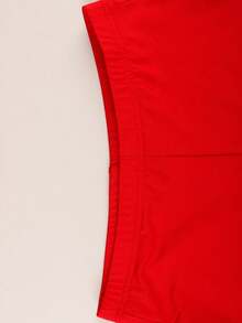 Balogun Summer Street Solid Color Slim Fit Two Piece Sets Halter Bandage Ruched Asymmetrical Tops Match Long Pants Casual Women Clothing - Đỏ - Xem 6
