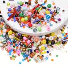 1 包/约 800 件 2 毫米彩色玻璃珠配银管 - 适用于 DIY 珠宝制作材料、手镯、项链、耳环