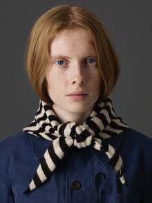 1pc Striped Triangular Headband/Scarf For Women, Versatile Knitted Shawl For Spring/Summer, Warm Headwrap To Pair With Dresses & Shirts, Valentine's Day Gift - Multicolor - View 16