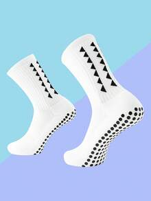 4/10 Pairs Men's Football/Soccer Socks, Non-Slip Design With Cushion Padding, Suitable For Football/Basketball/Hockey Sports - Multicolor - View 13