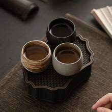 Ceașcă de ceai din gresie, ceașcă Master în stil antic japonez, set de ceai Kung Fu 80ml cană de cafea retro lucrată manual Matcha