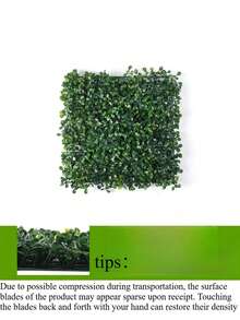 Artificial Grass Wall, Green Faux Leaves Panel Wall Decoration, Faux Ivy Vines, Suitable For Garden, Courtyard, Simple Artificial Leaf Home Decor