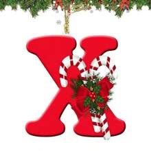 زخارف حرفية من الألف إلى الياء لتزيين شجرة عيد الميلاد - علامات شخصية معلقة للأبجدية الإنجليزية لصنع زخارف DIY