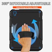 1pc Stock Case Compatible With IPad Air4/Air5 10.9 2020/2022 Shockproof Case With Pencil Holder [360° Rotating Hand Strap] &Stand, Ipad Air4/5 10.9inch 2020/2022 IPad Air 10.9-Inch 2020 IPad Air 4th (10.9-Inch) IPad Air 5th Gen 2022 Tablet Case - Green + Dark Blue (without Shoulder Strap) - View 5