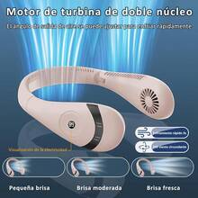 DQST Ventilador de Cuello, Ventilador de Cuello Portátil, 3 Velocidades de Viento, Recargable, Pantalla de Potencia, 5000 mAh, Batería de Larga Duración, Se Puede Utilizar en Interiores y Exteriores. - rosa - Ver 9