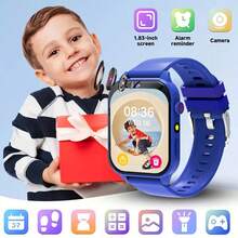 1.83 Inch Kids Smart Watch With Camera, Growth Photo Album, 18 Built-In Games, Calculator/Calendar/LED Flashlight, Unisex For Boys And Girls
