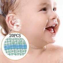 80 Stücke/20 Stücke Baby Badewasser Ohrschutz - Transparenter & flexibler Ohrenabdeckung für Dusche, Bad, Schwimmen - PU-Folie wasserdichter Ohrschutz, um Wasserinfektionen und Ohrenschmalzansammlungen zu verhindern, unerlässlich für die Dusche, einfaches Design, glatte Textur