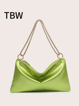 Ladies' Crossbody Silk Satin Evening Bag With Rhinestones, Fashionable, Lightweight, Compact, Suitable For Parties And Outings.