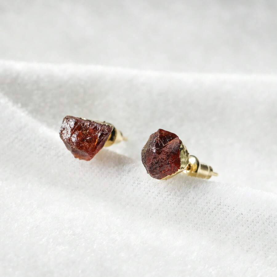 1 Pair Asymmetrical Natural Stone Stud Earrings