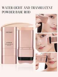 1pc Moisturizing Waterproof Long-Lasting Non-Smudge Natural Dewy Finish Twist-Up Foundation Stick With Brush Applicator, Creates Flawless Complexion