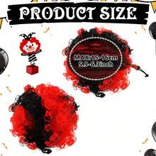 4 Pcs Clown Accessories For Women Includes Hair Clip On Puff Buns Jewel Rhinestone Stickers Clown Bowtie For Cosplay Party Clown, Clown Accessories, Pennywise, Clown, Clown Accessories, Pennywise