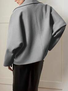 New Women's Elegant Wool Blend Lapel Coat, Suitable For Wearing In Autumn And Winter.