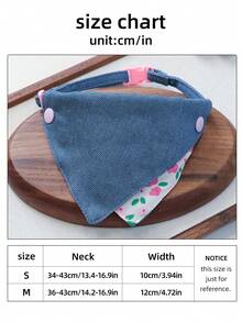PETCIRCLE 1 Peça Acessório de Babador Triangular Rosa Adorável, Romântico, Estiloso e Casual para Cães e Gatos Pequenos - Multicolorido - Visão 5