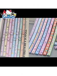 520pcs Thick Korean Style Star Shaped Memo Notes, 8 Pattern Set, DIY Lucky Star Paper, Suitable For Handicraft And Decoration, Origami